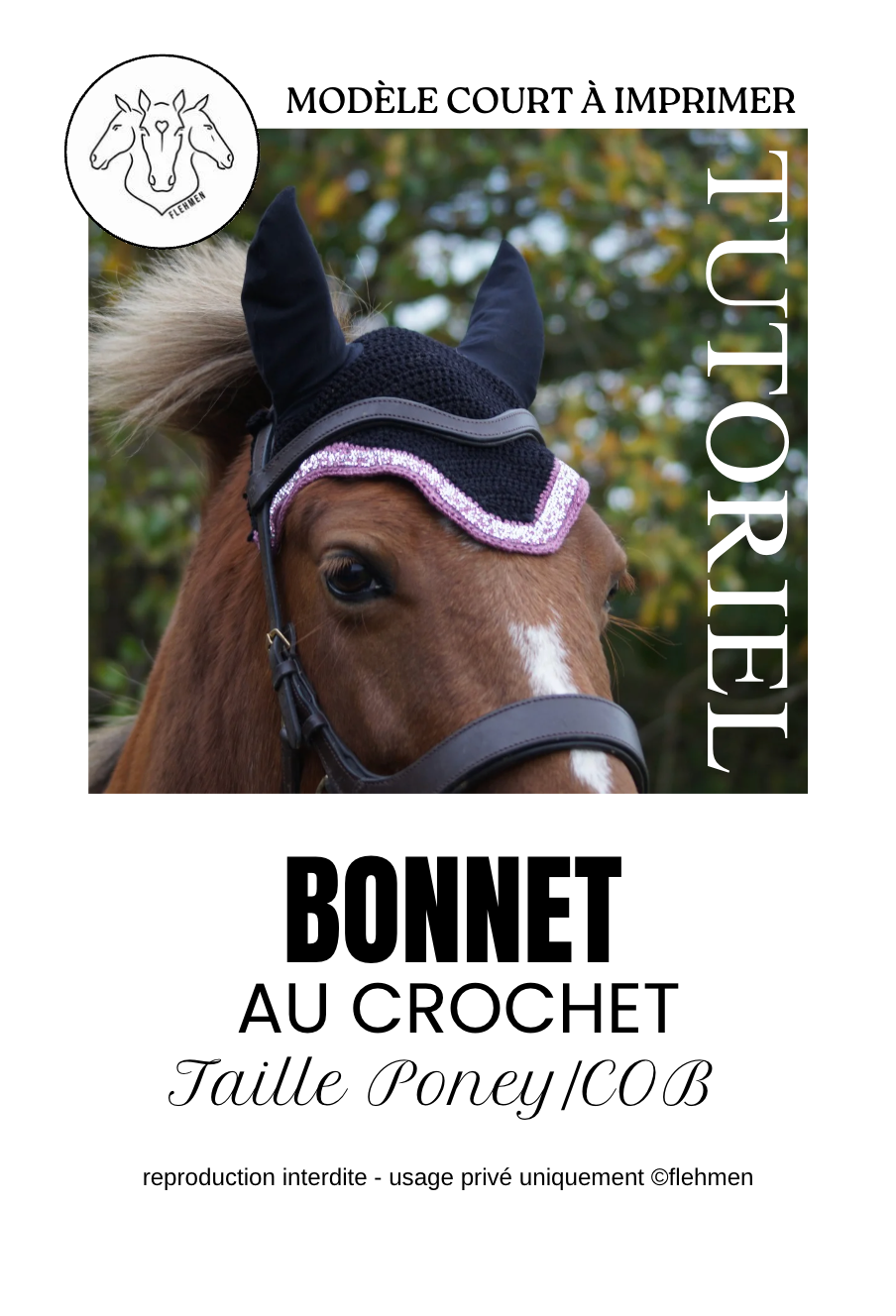 Tutoriel BONNET court COB/Poney (numérique)