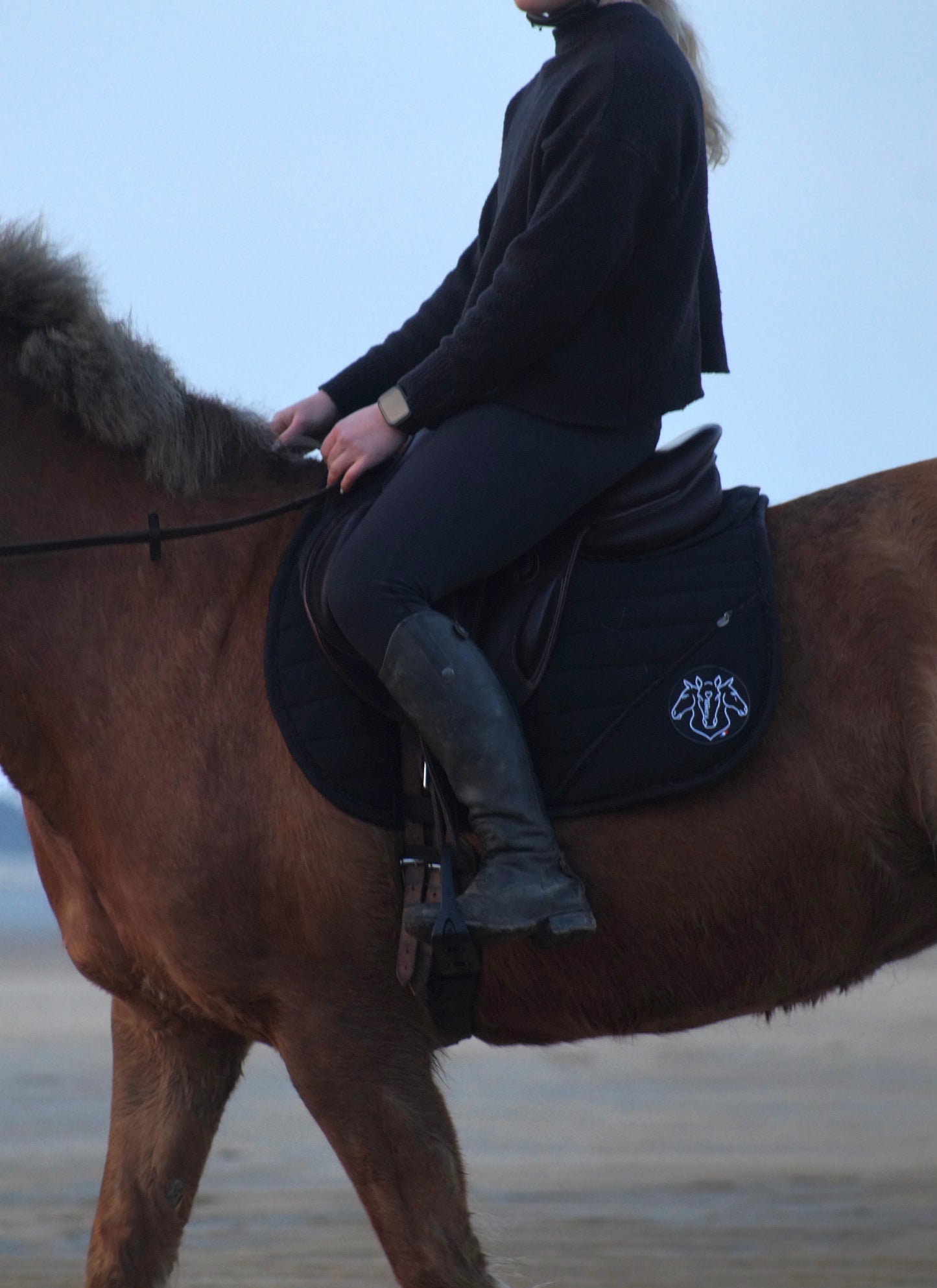 Tapis de selle à POCHE imperméable - LOGO FLEHMEN